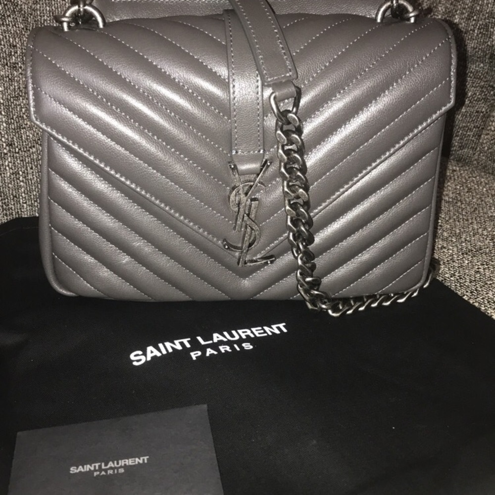 Saint Laurent Medium College Monogram Handbag